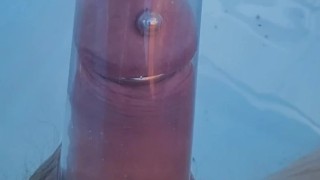 Pool pumping with wand in urethra. 