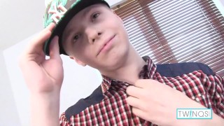 Pale Boy Toy James Does Hot Striptease Before Jerking Off!