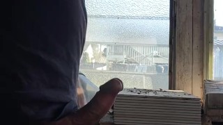 Outdoor wank and cum thick bwc 