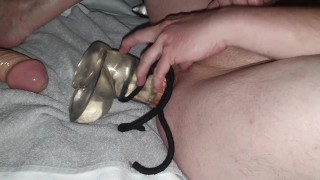 Play Anal with XXL dildo 