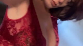 Red headed Milf in Lingerie