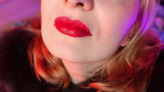 FUR SOUNDS and hot LIPS fetish video - ASMR relax sounding