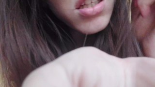 Giantess up and swallows you whole