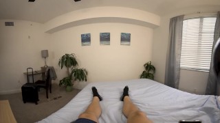 Stepson seduces stepmom during quarantine - Russian MILF VR Porn