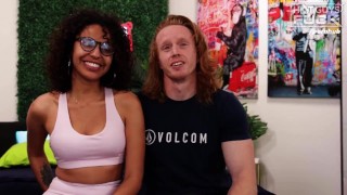 Red Head Muscle Man Blows Two Loads For Cock Hungry Latina Slut