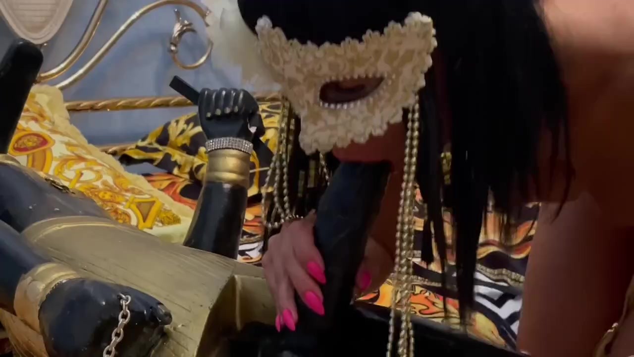 Preview 8 of Big Ebony Cock. A Gorgeous Blowjob To An Ancient Egyptian Statue.