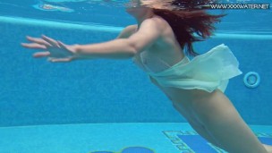 Lizi Vogue wearing hot sexy dress by the pool