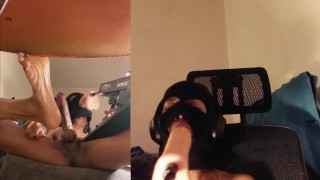 Gagging On Chad White Dildo While Stroking My Greasy Pole