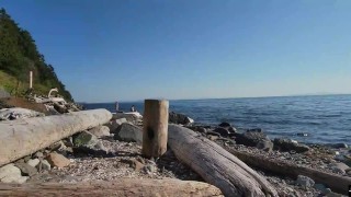 johnholmesjunior solo show at white rock nude beach strangers watch my huge dick by the ocean