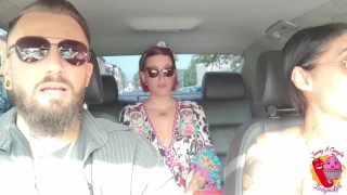 Threesome in the car