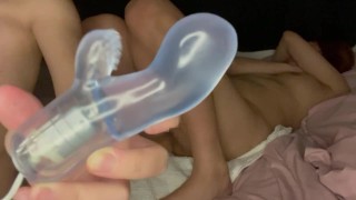 【レズビアン】ムチムチカップル大人のおもちゃ遊び初体験【素人】