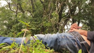 Idyllic masturbation in Cloud Forest with huge eyaculation