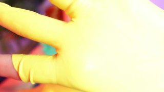ASMR ripping latex rubber gloves