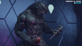 Sangheili Elite Muscle Hyper Growth Animation