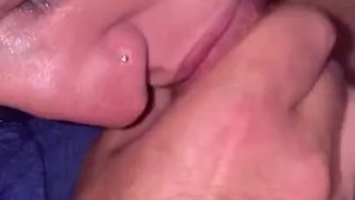 Close up POV I let him use my mouth as a pocket pussy 😈💦👄 Cums on my mouth!