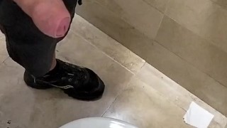 straight pissing in public toilet