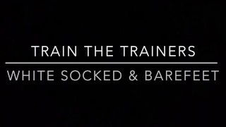 TRAIN THE TRAINERS - WHITE SOCKED & BARE FEET - MANLYFOOT - WORKOUT 🏋️‍♀️