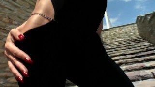 Alisha Sweet EURO Anal Creampie with Lauro Giotto Outdoor, Brunette, Natural, Small tits, Teaser#1