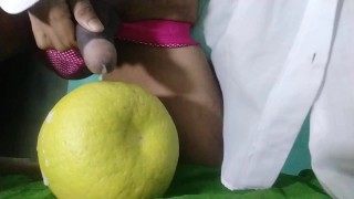 Asian Sissy crossdresser gave himself a huge handjob and eat his cum 💦💕🔥