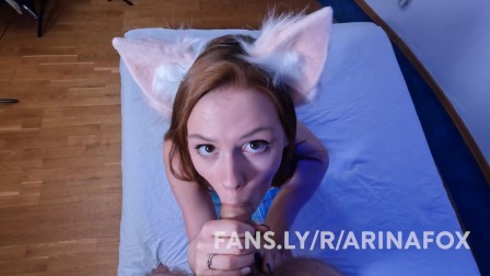Hot fox girl lured into her hole with sweets - FoxyElf - POV