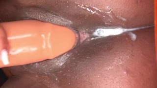 MY WET SLUTTY PUSSY LOVES CREAMING ON BIG DILDO 💦💧