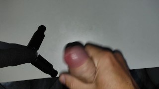 Dick masturbating and post cum play