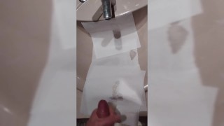 Huge fast cumshot after party