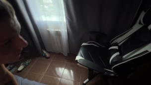 fucked me hard with his big dick right on the chair