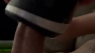 Paja blowjob en casa con masturbador efecto calor 