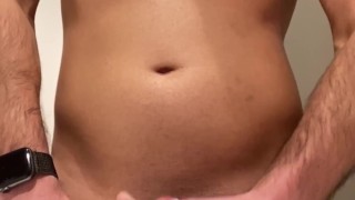Masturbating then cumming in slow motion