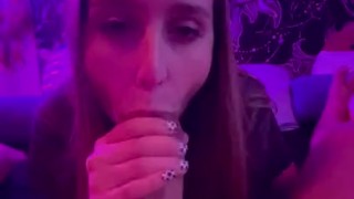 Teen cam girl shows off her big dick sucking skills and takes a big load