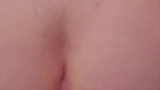 Taking HUGE dildo all the way