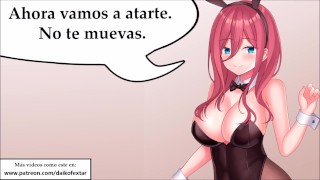 Rol JOI: Aventura Hentai - 5º medalla BDSM, Orgasmo bondage.