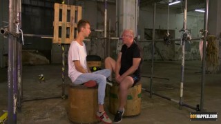 DILF Sebastian Kane restrains and dominates tall Jay McDally