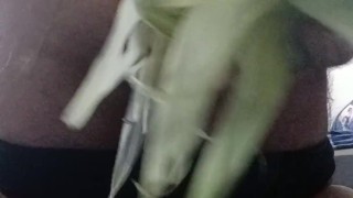 Sean fucks his ass with corn