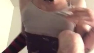 Biggest Silly Sissy Cuckold White Boi Twerks in CHEATING GFS CLOTHES!!!🤯🥺😳👗💨🥵