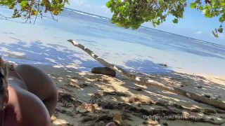 Fit Dominican Slut Gets Reverse Cowgirl Fuck On Public Beach Risk Someone Seeing