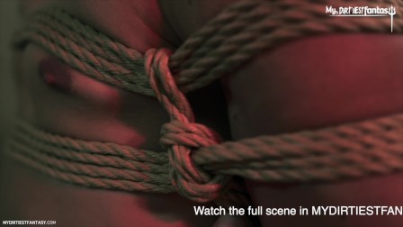 Twink tries shibari with Joaquin Santana and he enjoys dick suspended