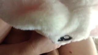 Foya sweet plump furry wife gets fake sperm in her mouth and blows it