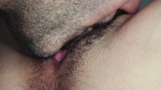 He gets down on his knees and eats my pussy passionately