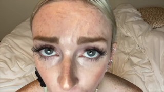 POV JOI Cum On My Cute Freckle Face Mouth Fetish Cum Countdown - Remi Reagan