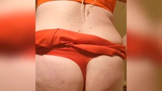 Just a gay sissy in a miniskirt taking dick 
