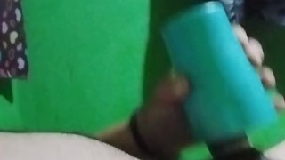 Follando una vagina artificial 