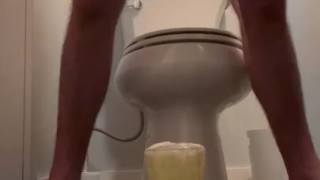 Filling the cup, then...oops