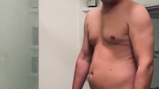 Casual Bathroom Jerk Before Bed — Lotion, Clean-Up, and a Soft Cock Goodbye