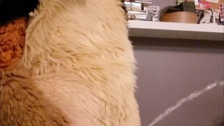 Fursuit watersports and cum!
