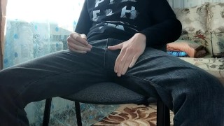 came from college to masturbate his big white cock