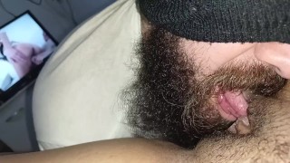 come hear the bitch moaning being sucked watching porn and coming in my mouth🌸🤤💦😋