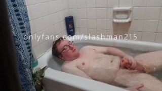 Watch Me Jerk Off In The Bath Tub To Completion With A New Toy