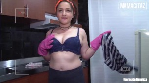 Colombian Slut Valeria Cardozo Rides Her Client's Cock After Cleaning His Apartment - MAMACITAZ